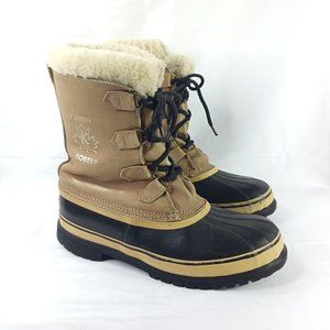 Kaufman Sorel Mens Caribou Snow Boots 12.5 Winter Boots **NEW BOOT LACES**